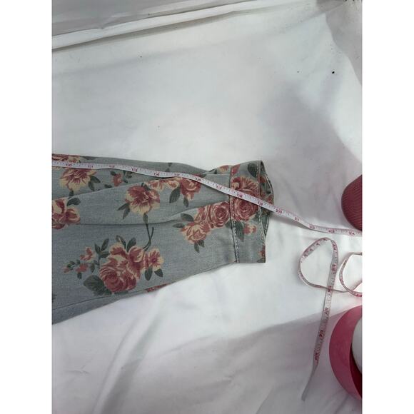 Women's Custom Bling embelished and floral denim oversized jacket XL - Picture 15 of 15